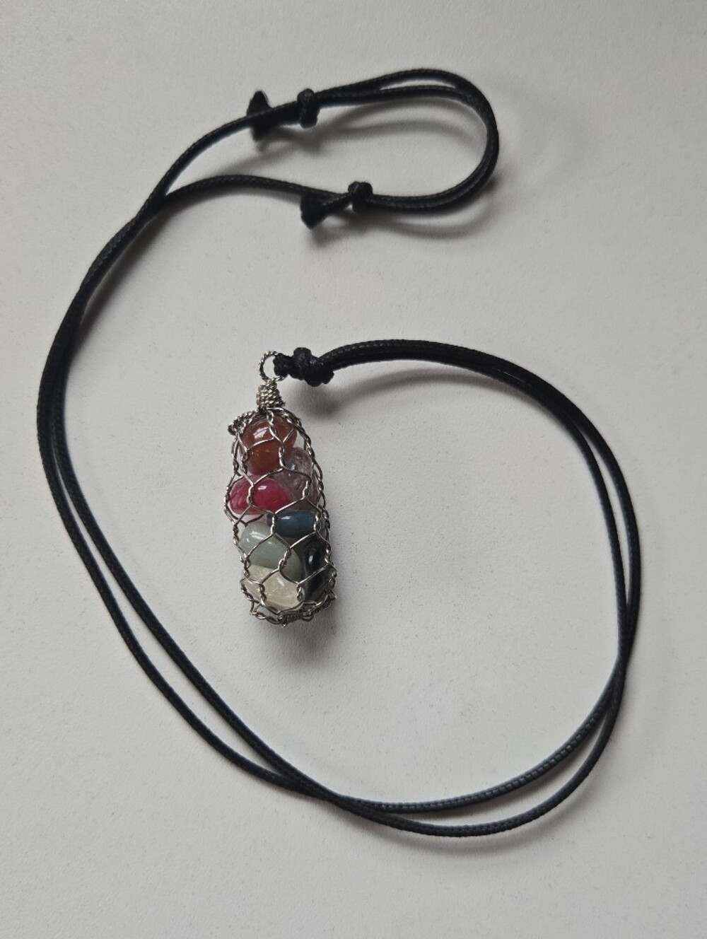 Sterling Silver Wire Wrapped Chakra Necklace